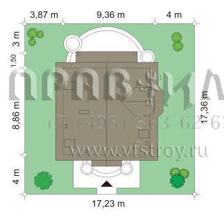 Проект дома с крытым крыльцом S8-139 (Михалина)
