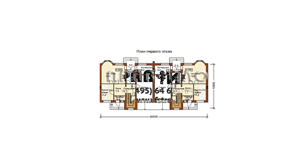Проект таунхаса на две семьи M-366-1P