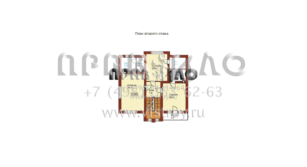 Проект двухэтажного коттеджа с террасой J-210-1P