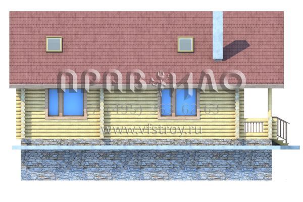 Проект деревянного загородного дома S7-134 (1-12)