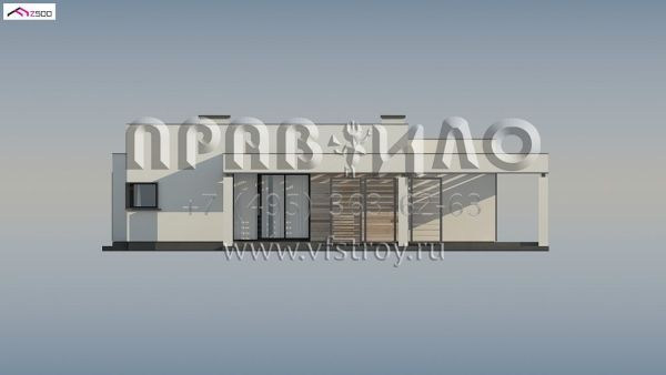 Проект современного четырехкомнатного коттеджа в стиле хайтек S3-102-4 (Zx138)