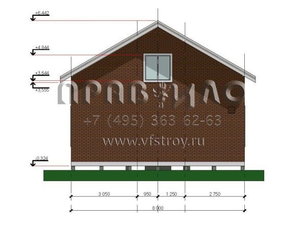 Проект каркасного дома для двух человек SK-56