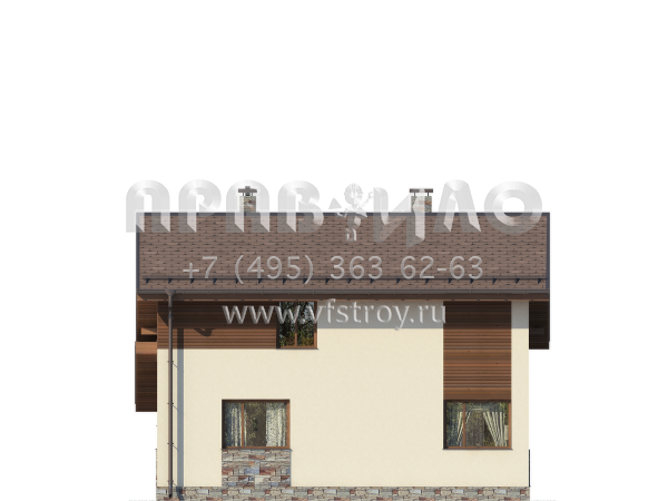 Проект экономичного загородного дома из газобетона S7-143(3-36)