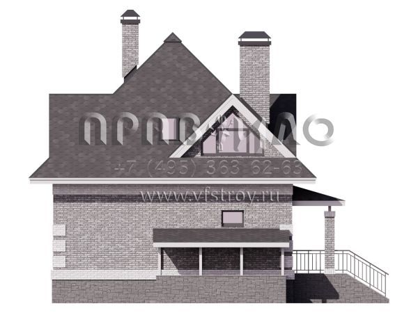 Проект загородного дома с шатровой крышей и цокольным этажом S7-185 (2-27 d.3)