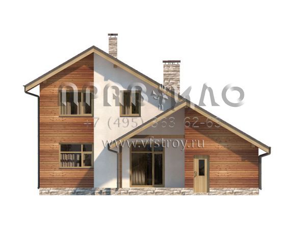 Проект загородного дома с гаражом на два автомобиля S7-190 (3-37c)