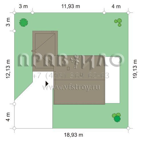 Проект современного дома с большими окнами S8-154-1 (Экономный)