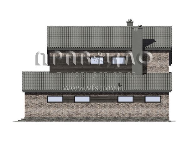 Проект двухэтажного загородного дома S7-189 (3-53)