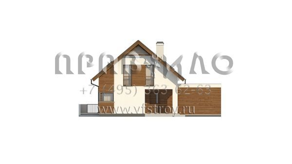 Проект стильного одноэтажного мансардного дома с гаражом с боковым въездом s3-163-2 (Z350)