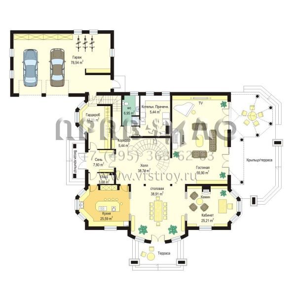 Проект особняка с эркерами S8-728 (Регент)