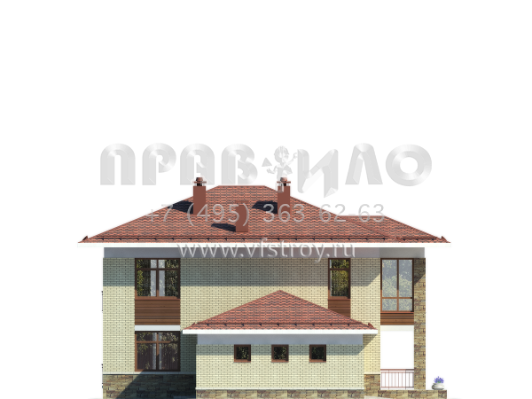 Загородный дом с гаражом на 2 автомобиля S7-230 (3-17а)