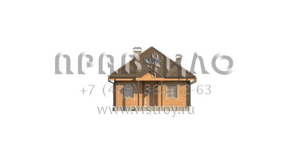 Проект компактного загородного дома с двухсторонним камином и кабинетом-спальней в мансарде S3-110-6 (Z16 D 35)