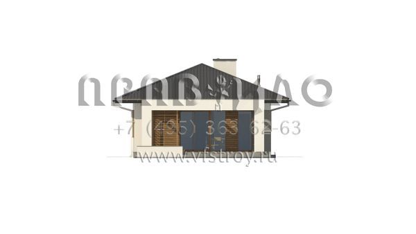 Проект компактного дачного дома для небольшой семьи S3-81-1 (Z355)