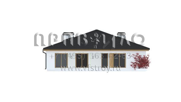 Проект одноэтажного частного дома с гаражом на два автомобиля  S3-181-1 (Z196)