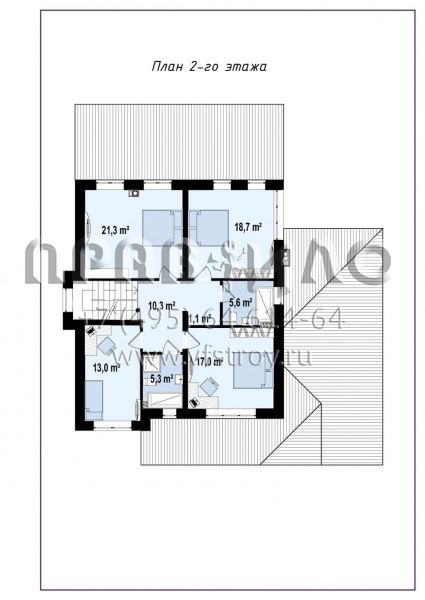 Проект классического двухэтажного дома с пристроенным гаражом и с просторной террасой S3-242-1 (Zz2 L)