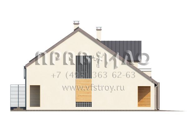 Проект таунхауса с гаражом на две квартиры  S3-158-3 (ZB4)