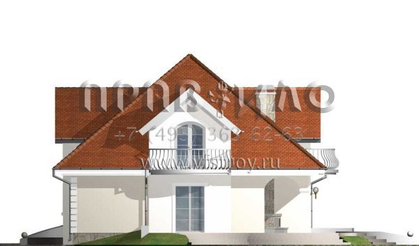 Проект дома с полукруглой террасой  S3-187 (Z18)