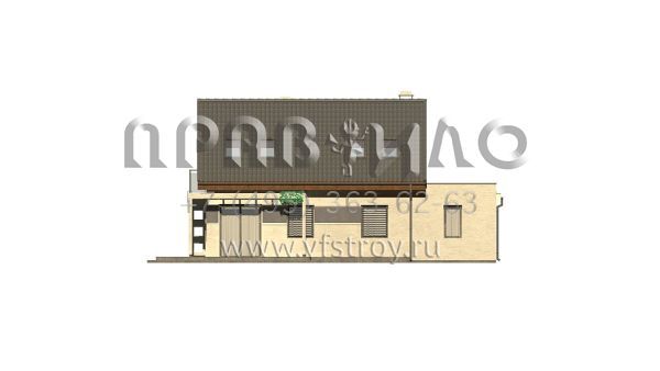 Проект пятикомнатного мансардного дома с гаражом S3-121-6 (Z216 GL)