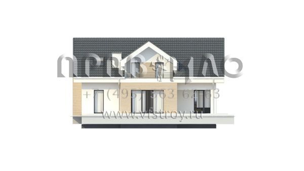 Проект загородного коттеджа с жилой мансардой s3-181-5 (Z160 A)