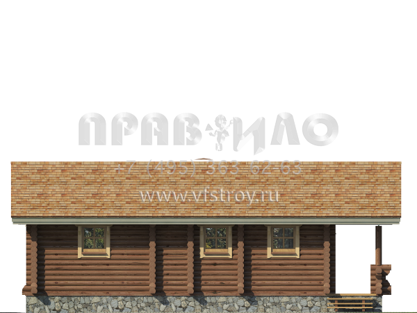 Одноэтажный деревянный загородный дом S7-69 (1-04)