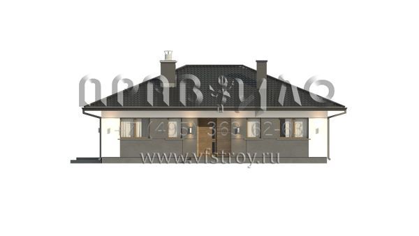 Проект комфортабельного одноэтажного дома с тремя спальнями  S3-118-2 (Z368 D)