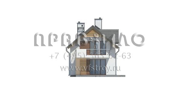 Проект узкого в плане дома для компактного участка S3-154-1 (Z293)