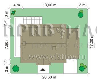 Проект дома из газобетонных блоков S8-158-4 (Сказочный 2)