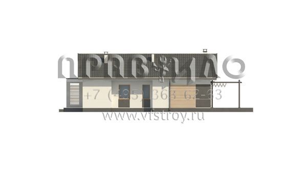 Проект компактного загородного дома с гостиной и двумя спальнями s3-88 (Z329)