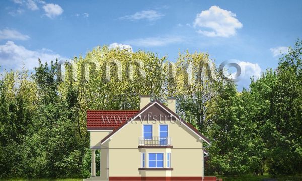 Проект коттеджа с двускатной кровлей S8-231-1 (Аккуратный 4)