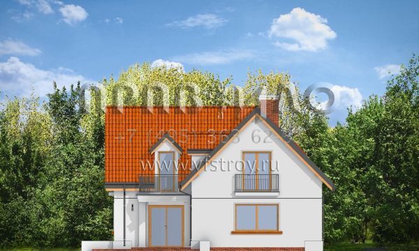 Проект дома из керамических блоков с балконами S8-207 (Элька)