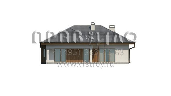 Проект загородного дома с широким остеклением и камином S3-149 (Z289)