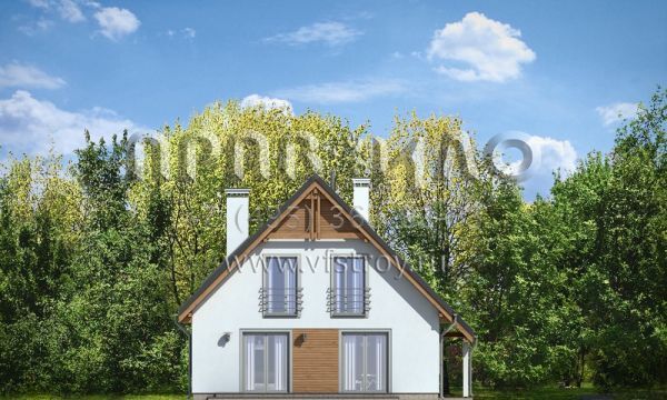 Проект экономичного дома из силикатных блоков S8-146-1 (Ясь)