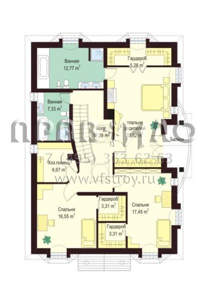 Проект коттеджа с арочными окнами S8-295-1 (Амбассадор 3)