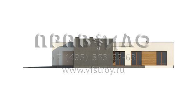 Проект современного одноэтажного коттеджа с большим гаражом S3-181-6 (Zx133)