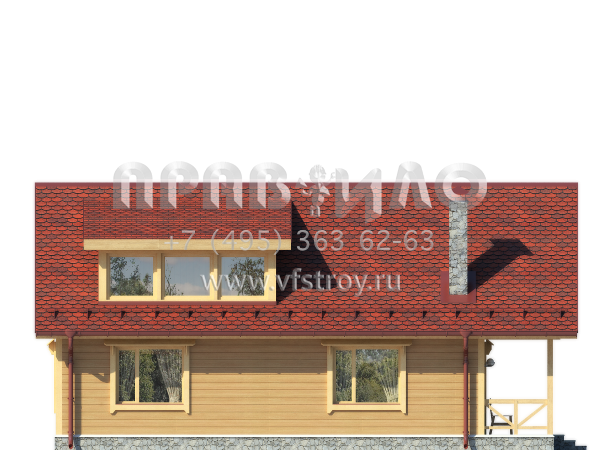 Проект деревянного загородного дома S7-127 (1-34)