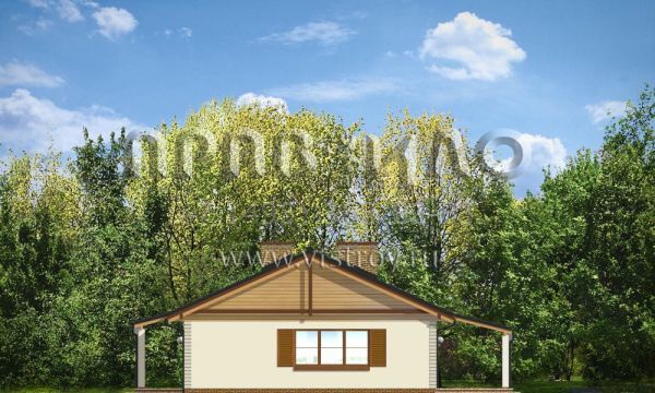 Проект одноэтажного дома с камином S8-154-2 (Янтарь)