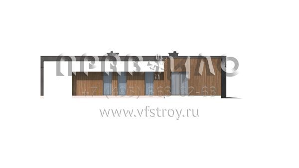 Проект современного одноэтажного дома с гаражом на один автомобиль S3-149-5 (Zx49 -)