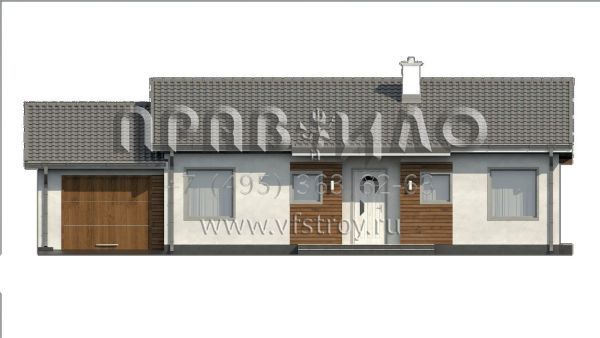 Проект одноэтажного дома для небольшой семьи S3-106-2 (Z7 LGL)