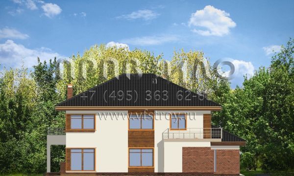 Проект двухэтажного дома с фронтальным гаражом S8-344-2 (Топаз 3)