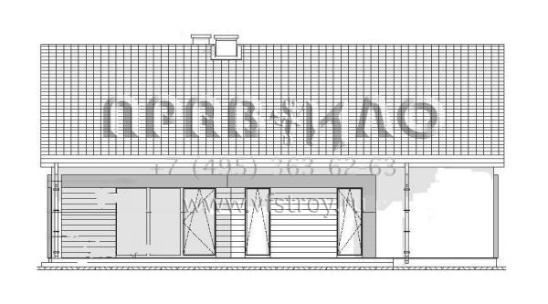 Проект современного одноэтажного дома с тремя спальнями и террасой S3-139-12 (z459 v1)