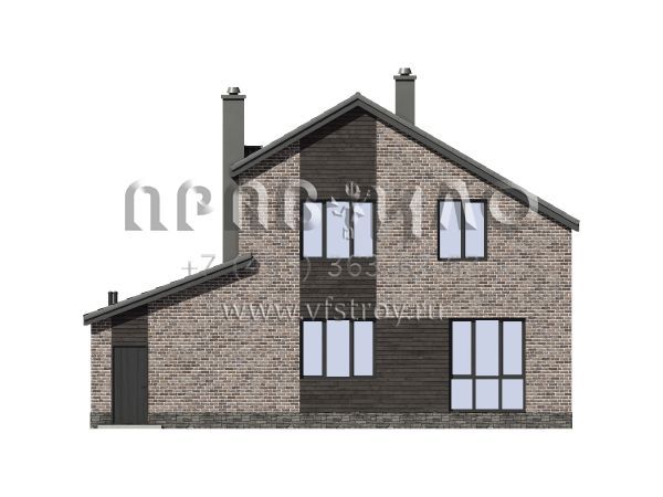 Проект двухэтажного загородного дома S7-189 (3-53)