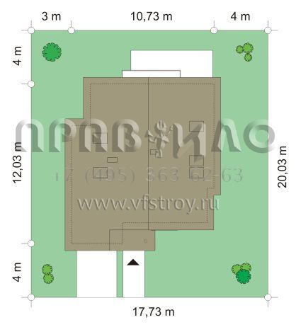 Проект оригинального по форме дома S8-172-1 (Ландыш)