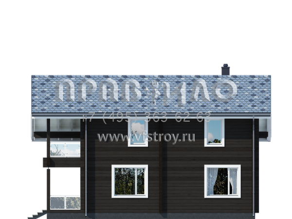 Проект экономичного современного деревянного дома S7-142 (1-39c)