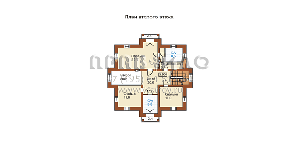 Проект респектабельного загородного особняка с мансардой L-252-1K