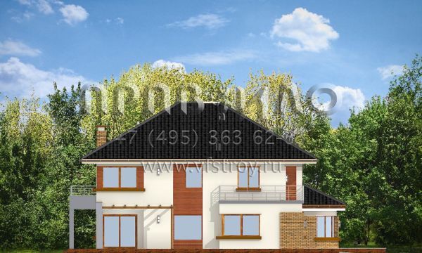 Проект коттеджа с двухместным гаражом S8-422 (Виола)