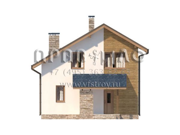 Проект экономичного загородного дома из газобетона S7-146 (3-37)