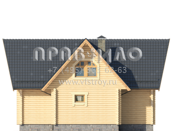 Бревенчатый дом для семьи из четырех человек S7-126 (1-05)