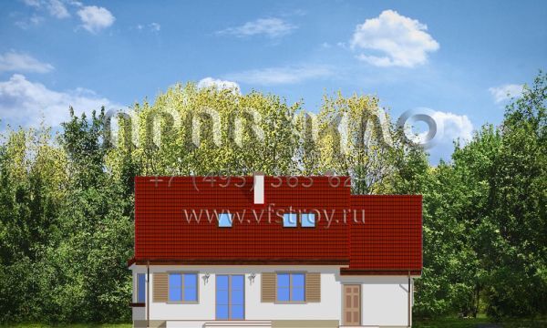 Проект коттеджа с террасой S8-167 (Аккуратный)