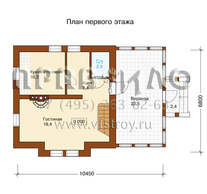 Проект уютного компактного коттеджа I-139-1P