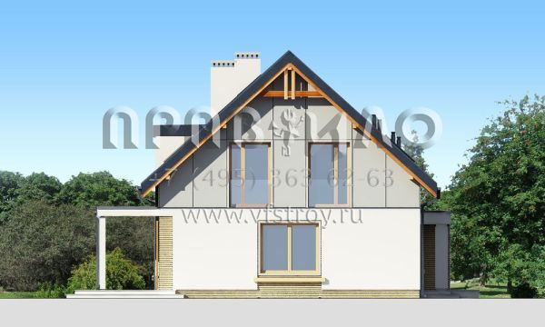 Проект коттеджа с мансардными окнами S8-191 (Альбатрос)