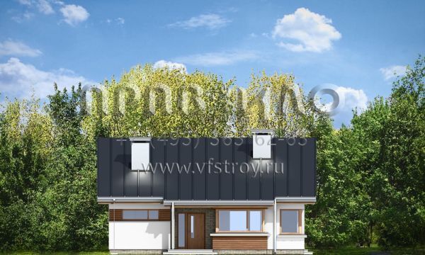 Проект коттеджа для маленькой семьи S8-114 (Дом для Троих)